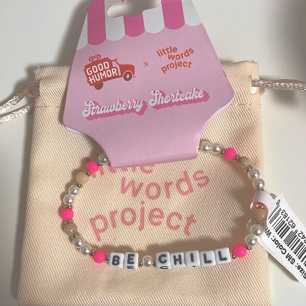 NWT Little Words Project Strawberry Shortcake Be Chill Beaded Bracelet